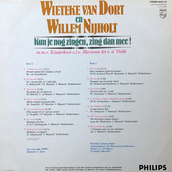 Wieteke van Dort En Willem Nijholt - Kun Je Nog Zingen, Zing Dan Mee (LP) 45685 Vinyl LP Vinyl Goed / Hoes Goed
