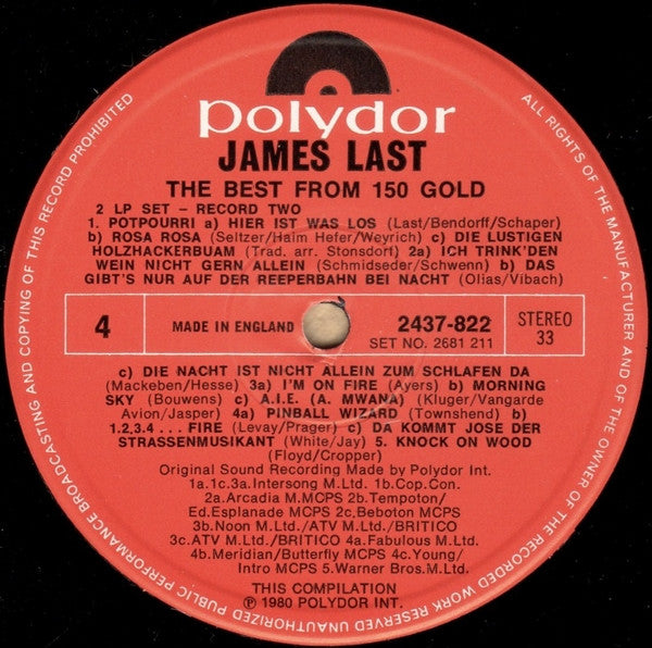 James Last - The Best From 150 Gold (LP) 40974