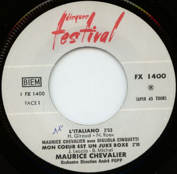 Maurice Chevalier & Gigliola Cinquetti - Chantent En Duo L'Italiano 29310 Vinyl Singles EP Vinyl Goed / Hoes Goed