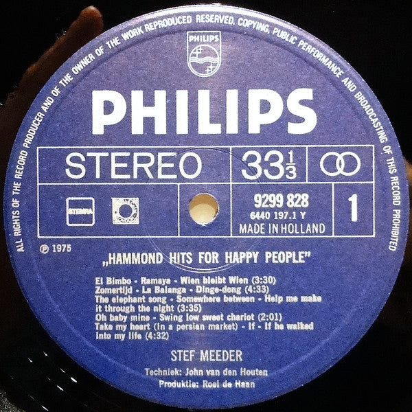 Stef Meeder – Hammond Hits For Happy People (LP) 49199