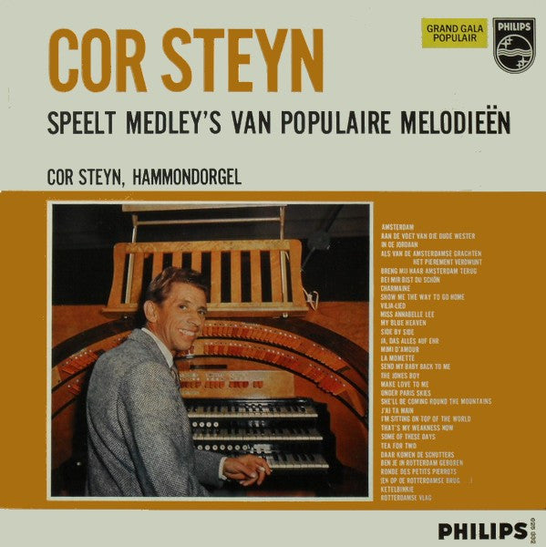 Cor Steyn - Speelt Medley's Van Populaire Melodieën (LP) Vinyl LP Vinyl Zeer Goed / Hoesje Goed "VINYLSINGLES.NL"
