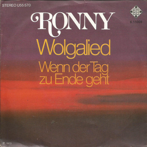 Ronny - Wolgalied 37168 Vinyl Singles Vinyl Goed / Hoes Goed