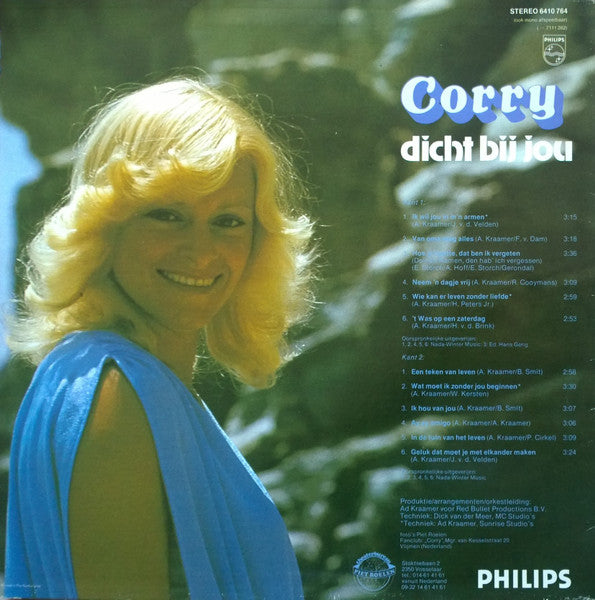 Corry - Dicht Bij Jou (LP) Vinyl LP Vinyl Zeer Goed / Hoesje Goed "VINYLSINGLES.NL"