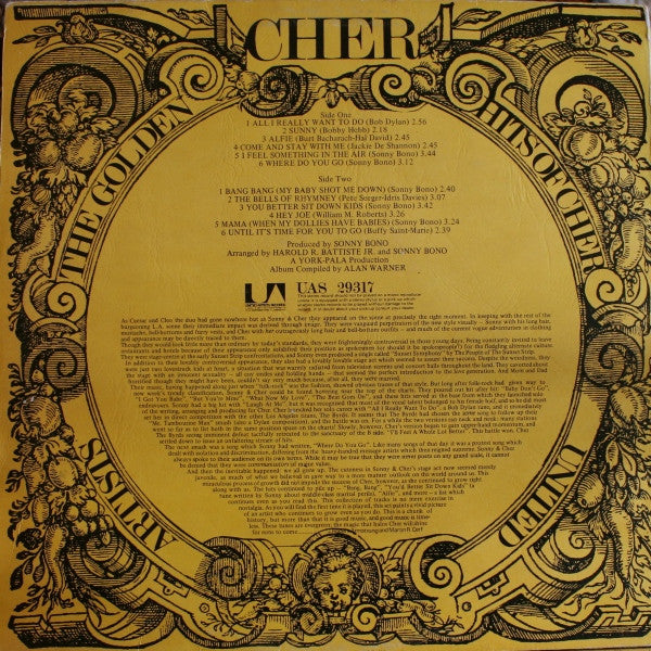 Cher - The Golden Hits Of Cher (LP) 40823 Vinyl LP Vinyl Goed / Hoes Goed