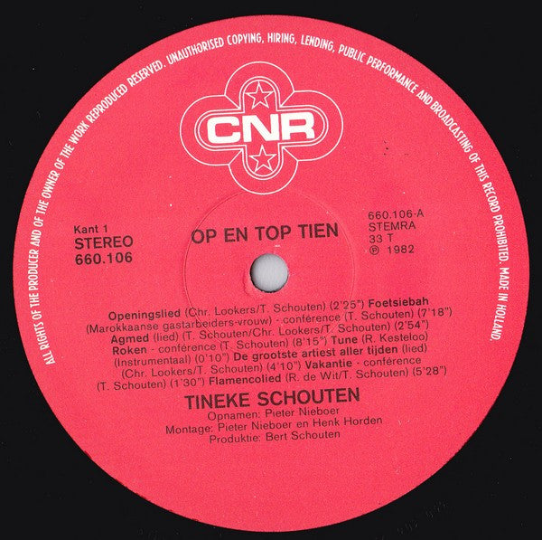 Tineke Schouten - Op En Top Tien (LP) 48289 Vinyl LP Vinyl Goed / Hoes Goed