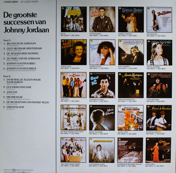 Johnny Jordaan - De Grootste Successen Van Johnny Jordaan (LP) 52047 Vinyl LP Vinyl Goed / Hoes Goed