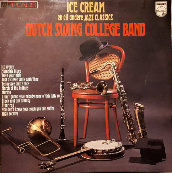 Dutch Swing College Band - Ice Cream En Elf Andere Jazz Classics (LP) Vinyl LP Vinyl Zeer Goed / Hoesje Goed "VINYLSINGLES.NL"