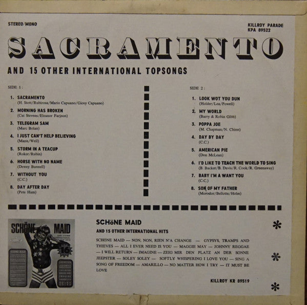 Unbekannter Künstler – Sacramento und 15 andere internationale Hits (LP) 44465