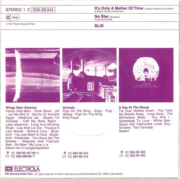 Slik - It's Only A Matter Of Time 33018 Vinyl Singles Vinyl Goed / Hoes Goed