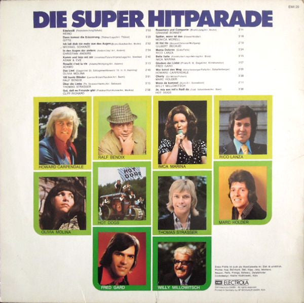 Various - Die Super Hitparade (20 Stars-20 Schlager Alles Originale) (LP) 50604 Vinyl LP Vinyl Goed / Hoes Goed