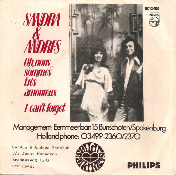 Sandra & Andres - Oh, Nous Sommes Trés Amoureux 29260 Vinyl Singles Vinyl Goed / Hoes Goed