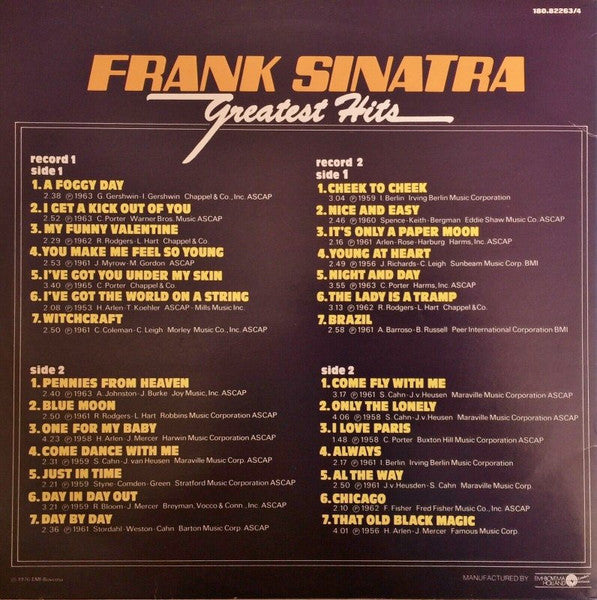 Frank Sinatra - Frank Sinatra Greatest Hits (LP) 51610 Vinyl LP Dubbel Vinyl Goed / Hoes Goed