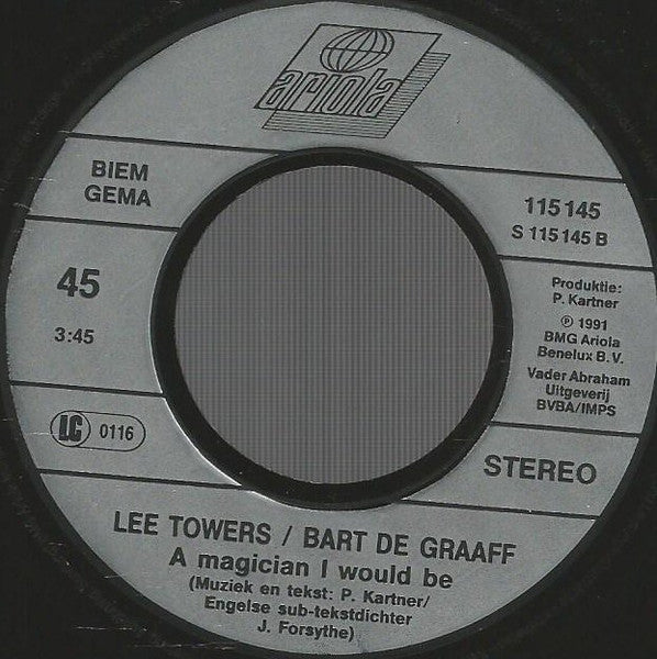 Lee Towers & Bart De Graaff - Ik Wou Dat Ik Voor Één Keer In M'n Leven 34943 Vinyl Singles Vinyl Goed / Hoes Goed