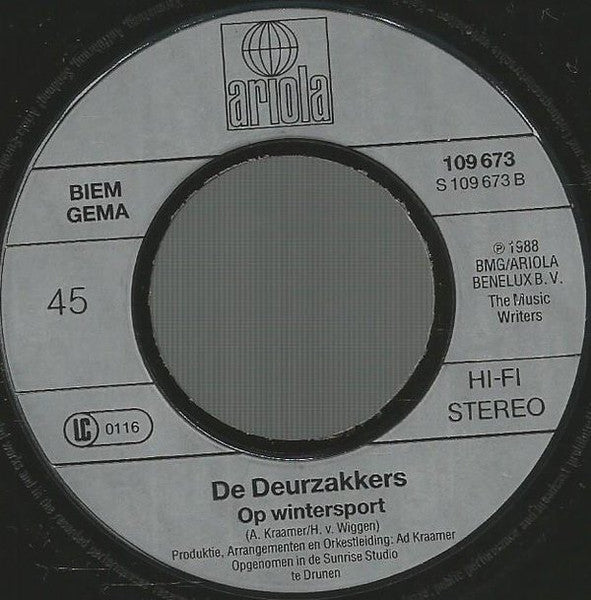 Deurzakkers - Kunnen Wij Hier Overnachten (B-Keus) Vinyl Singles Vinyl Zeer Goed / Hoesje Sticker "VINYLSINGLES.NL"