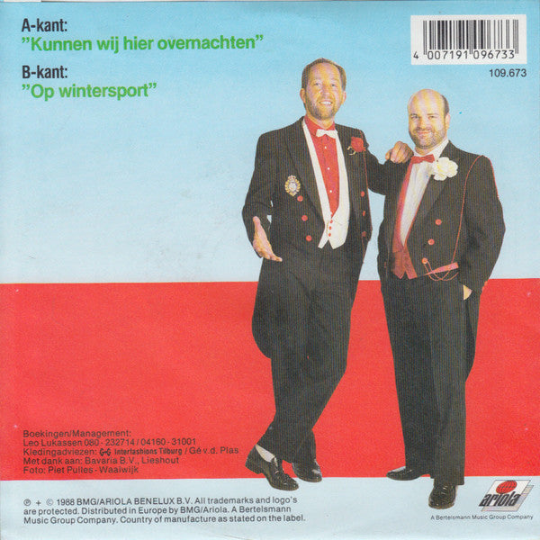 Deurzakkers - Kunnen Wij Hier Overnachten 36486 (B) Vinyl Singles Vinyl Goed / Hoes Sticker