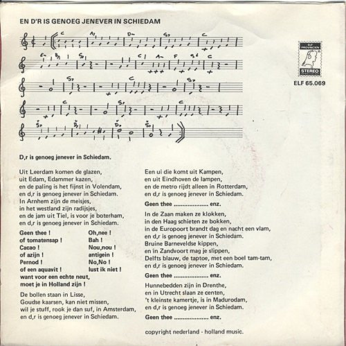Los Bandelos - Er Is Genoeg Jenever In Schiedam 36994 Vinyl Singles Vinyl Goed / Hoes Redelijk