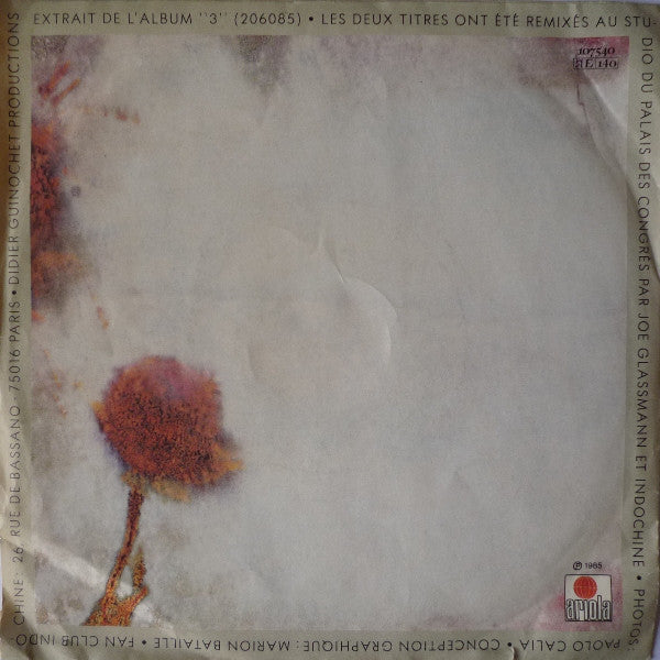Indochine - 3e Sexe 12173 Vinyl Singles Vinyl Goed / Hoes Goed