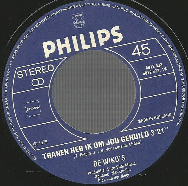 Wiko's - Tears I Cried For You 35079 36271