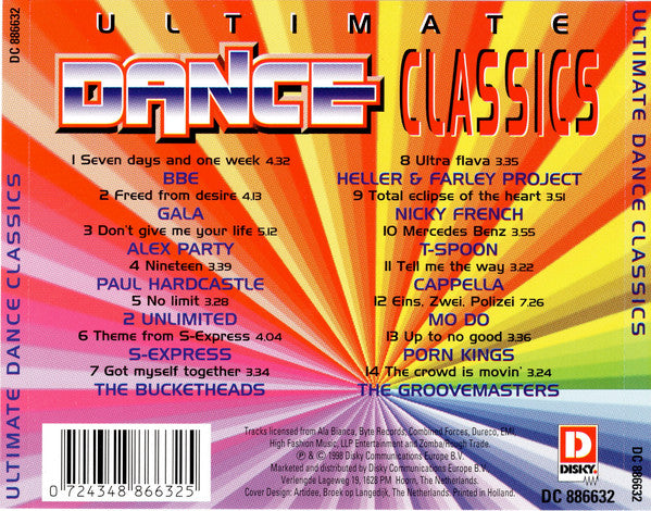 Various - Ultimate Dance Classics (CD) 70496 Compact Disc Goede Staat