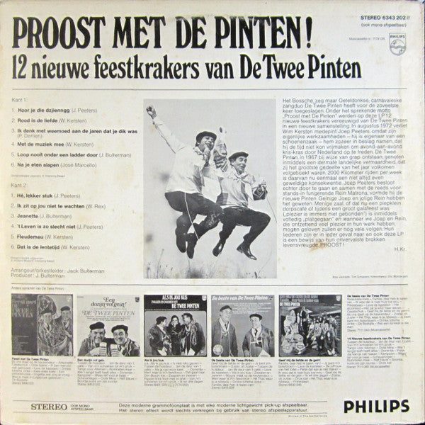 Twee Pinten - Proost Met Pinten! - 12 Nieuwe Feestkrakers Van Twee Pinten (LP) 50676 Vinyl LP Vinyl Goed / Hoes Goed