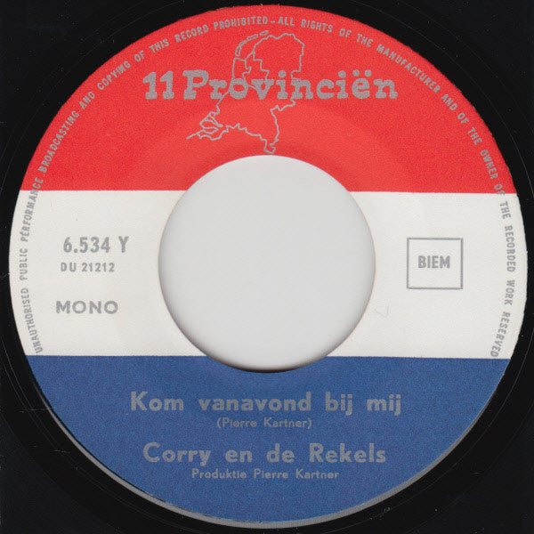 Corry En De Rekels - Mijn Stil Verdriet 34342 Vinyl Singles Vinyl Goed / Hoes Goed