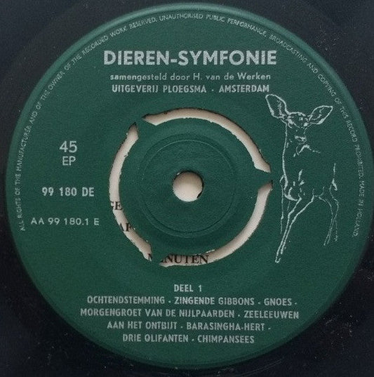 H. van de Werken - Dieren Symfonie 07818 Vinyl Singles Vinyl Goed / Hoes Generic