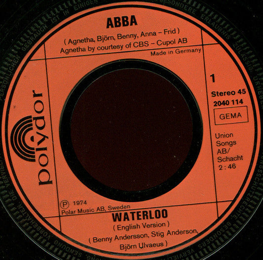 ABBA, Björn & Benny, Agnetha & Anni-Frid - Waterloo 41960 Vinyl Singles Vinyl Goed / Hoes Generic
