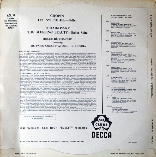 Frédéric Chopin, Pyotr Ilyich Tchaikovsky - Les Sylphides (LP) Vinyl LP Vinyl Zeer Goed / Hoesje Goed "VINYLSINGLES.NL"