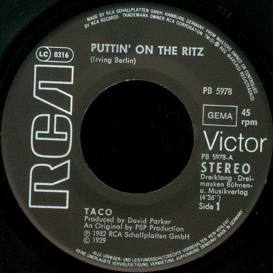 Taco - Puttin' On The Ritz 28736 Vinyl Singles Vinyl Goed / Hoes Generic
