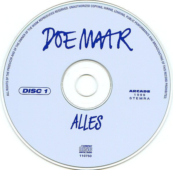 Doe Maar - Alles (CD) Compact Disc Vinyl Goed / Hoes Goed