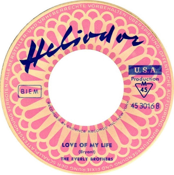 Everly Brothers - Problems Vinyl Singles Vinyl Zeer Goed / Hoesje Generic "VINYLSINGLES.NL"