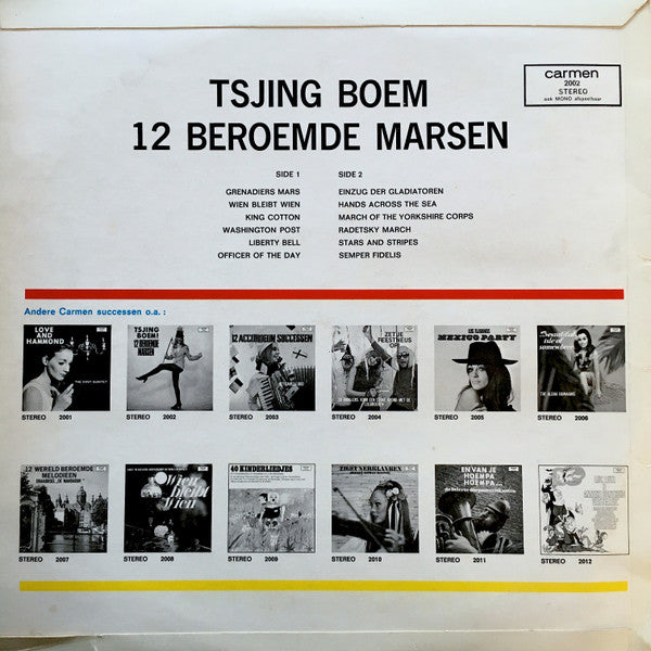 Unknown Artist - Tsjing Boem - 12 Beroemde Marsen (LP) 41250 Vinyl LP Vinyl Goed / Hoes Goed