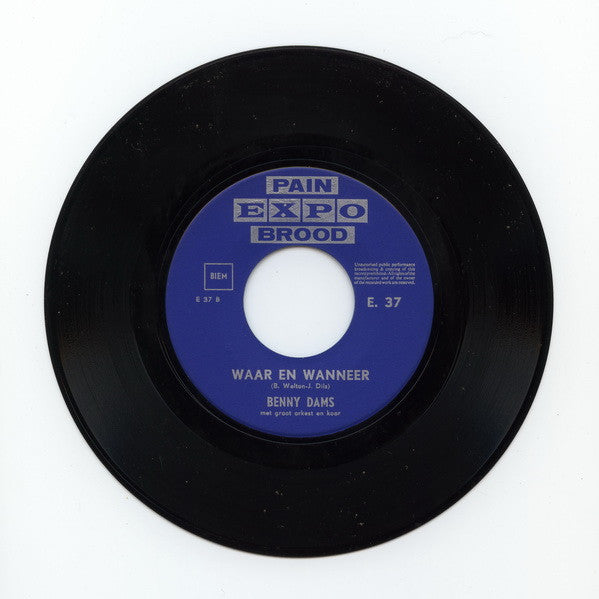 Benny Dams - Je Liegt Vinyl Singles Vinyl Zeer Goed / Hoesje Generic "VINYLSINGLES.NL"