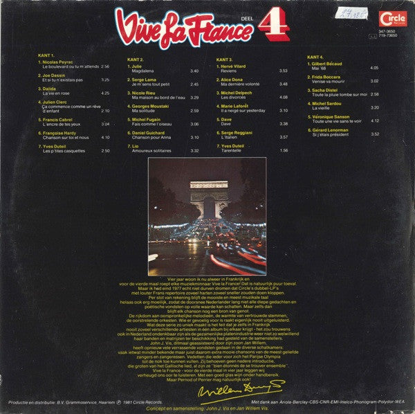Various - Vive La France 4 - Grote Franse Successen) (LP)