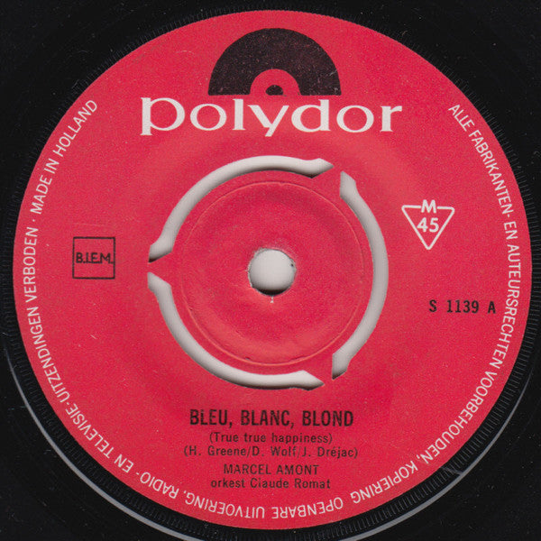 Marcel Amont - Blue Blanc Blond 41027 Vinyl Singles Vinyl Goed / Hoes Goed