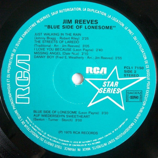Jim Reeves - Blue Side Of Lonesome (LP) 50124 Vinyl LP Vinyl Goed / Hoes Goed