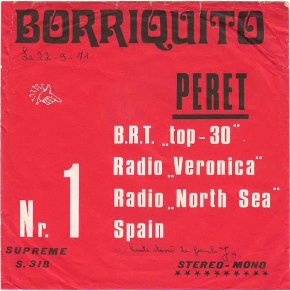 Peret - Borriquito 40486 Vinyl Singles Vinyl Goed / Hoes Goed