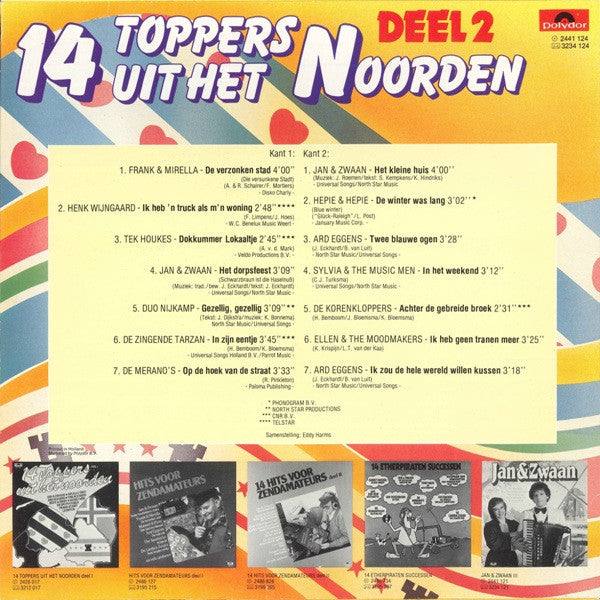Various – 14 Toppers Uit Het Noorden Deel 2 (LP) 44482 Vinyl LP Vinyl Goed / Hoes Goed