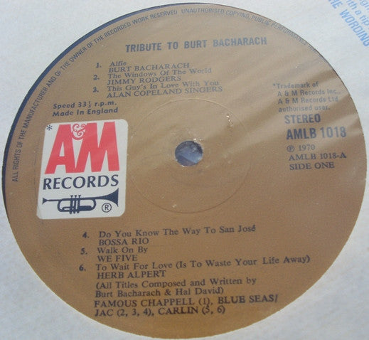 Various - Tribute To Burt Bacharach (LP) 40963