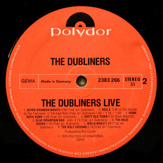 Dubliners - The Dubliners Live (LP) 49225