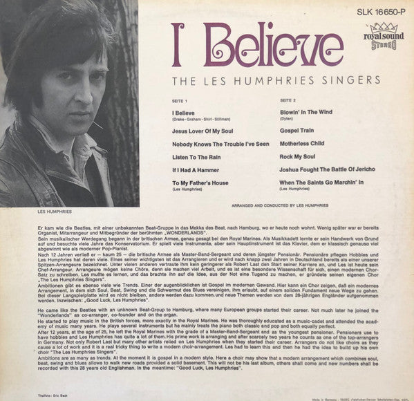 Les Humphries Singers – I Believe (LP) 51115