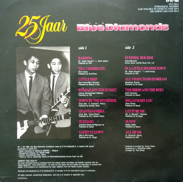 Blue Diamonds - 25 Jaar (LP) Vinyl LP Vinyl Zeer Goed / Hoesje Goed "VINYLSINGLES.NL"