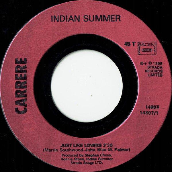 Indian Summer - Just Like Lovers album cover More images 15909 Vinyl Singles Vinyl Goed / Hoes Goed