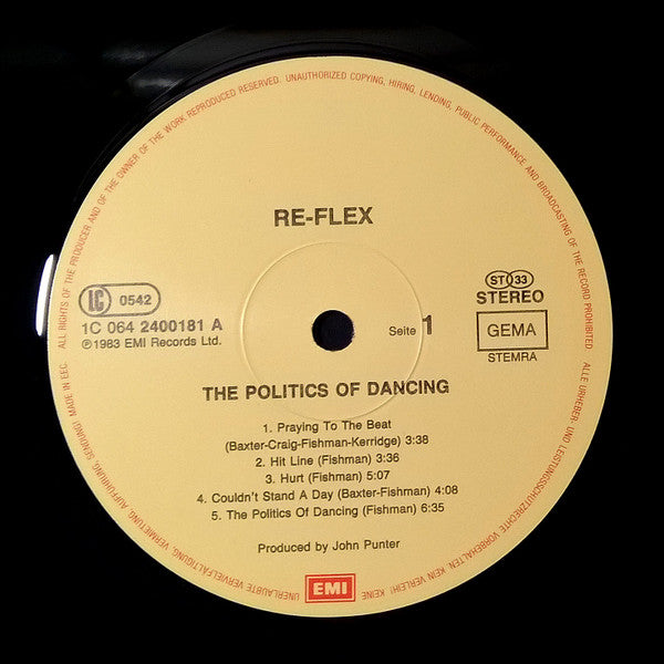Re-Flex – The Politics Of Dancing (LP) 48584