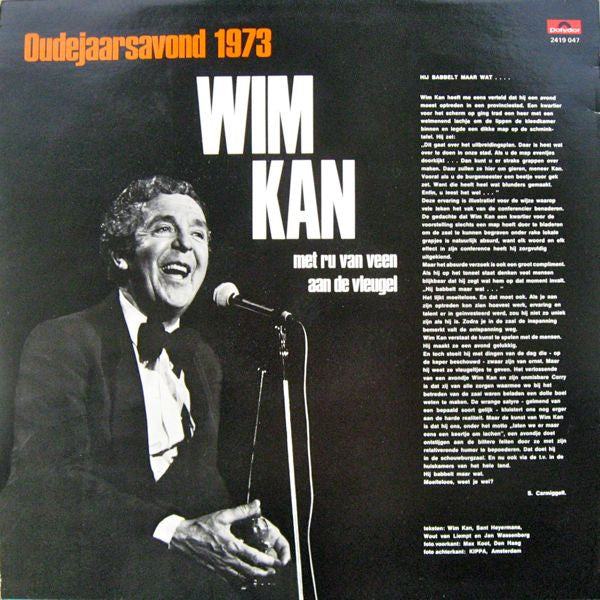 Wim Kan - Oudejaarsavond 1973 (LP) 41138 Vinyl LP Vinyl Goed / Hoes Goed