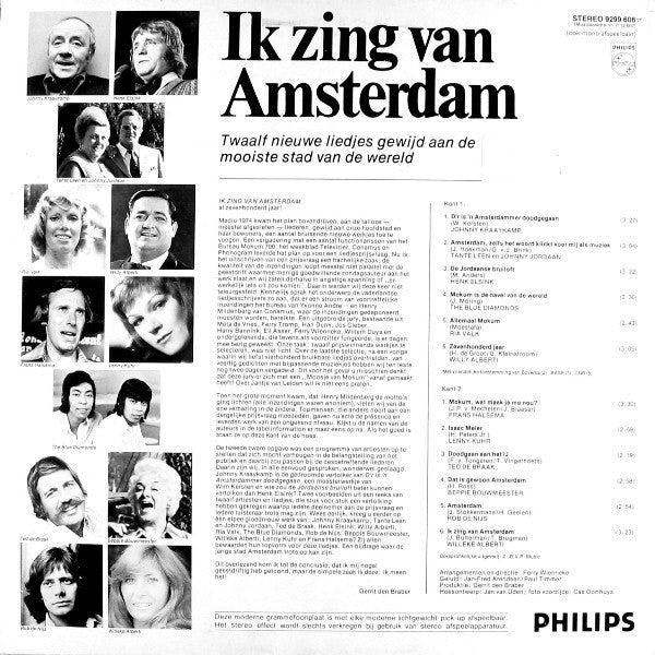Various - Ik Zing Van Amsterdam (LP) 48945 Vinyl LP Vinyl Goed / Hoes Goed