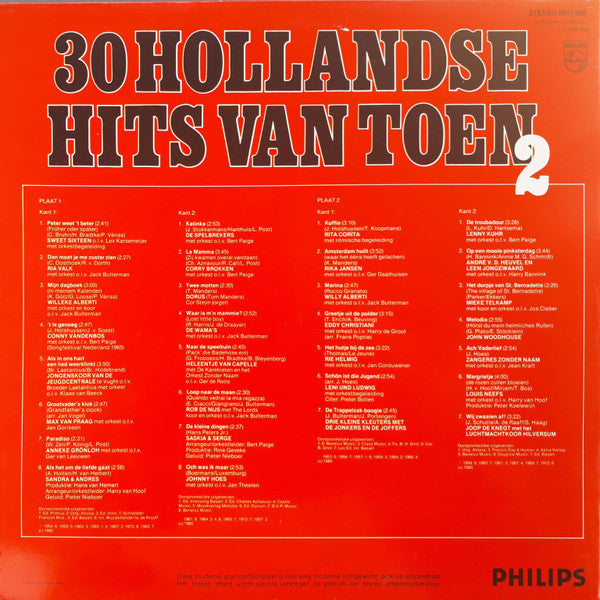 Various - 30 Hollandse Hits Van Toen 2 (LP) 52246 Vinyl LP Vinyl Goed / Hoes Goed