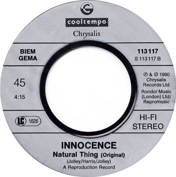 Innocence - Natural Thing 13991 Vinyl Singles Vinyl Goed / Hoes Goed