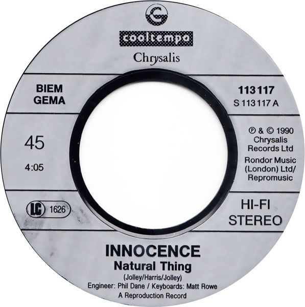 Innocence - Natural Thing 13991 Vinyl Singles Vinyl Goed / Hoes Goed
