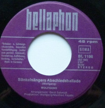Wolfgang - Ich Bin John 16093 Vinyl Singles Vinyl Goed / Hoes Goed